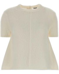 Loewe - Ivory Stretch Mohair Blend Sweater - Lyst