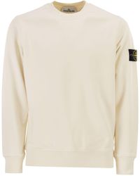 Stone Island - Regular Fit Crew Neck Sweatshirt With Raglan Sleeves - Lyst