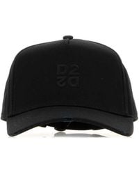 DSquared² - Black Cotton Baseball Cap - Lyst