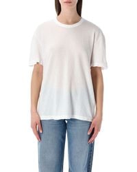 James Perse - Oversized Crepe Jersey Short Sleeve Tee - Lyst