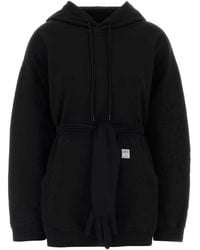 MM6 by Maison Margiela - Cotton Mini Sweatshirt Dress - Lyst