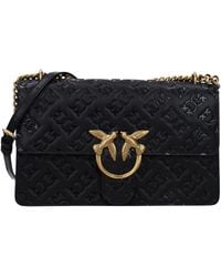 Pinko - Borse A Tracolla Love One Donna Pelle Nero - Lyst