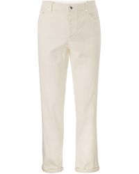 Brunello Cucinelli - Cinque pantaloni tradizionali tascabili in denim tinto di comfort leggero - Lyst