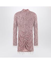 ROTATE BIRGER CHRISTENSEN - Mini Dress With Sequin Fringes - Lyst