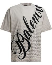 Balenciaga - "big B" Crew-neck T-shirt - Lyst