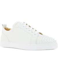 Christian Louboutin - Louis Junior Spikes Leather Sneakers - Lyst