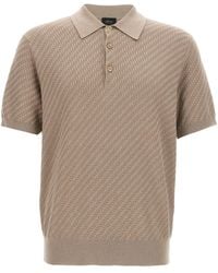 Brioni - Knitted Polo Shirt - Lyst