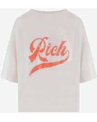 ONE TEE - Cotton T Shirt With Logo Print - Lyst
