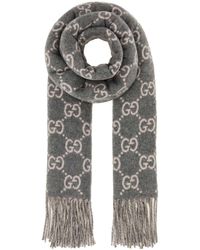 Gucci - Embroidered Cashmere Reversible Scarf - Lyst
