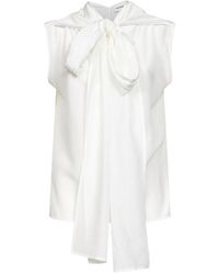 P.A.R.O.S.H. - Mouwloze Top Met Gestrikte Hals - Lyst