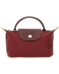 Longchamp - "Le Pliage" Clutch Bag With Handle - Lyst