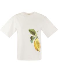 Sportmax - Camiseta de nebbie deportiva con estampado - Lyst