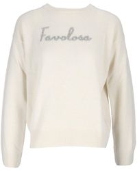 MC2 Saint Barth - Relaxed Fit Crewneck Sweater With Subtle Embroidery - Lyst