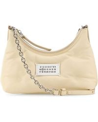 Maison Margiela - Ivory Nappa Leather Micro Glam Slam Hobo Shoulder Bag - Lyst