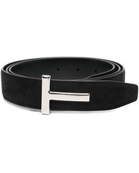 Tom Ford - Cinturón De Ante Con Hebilla En T - Lyst