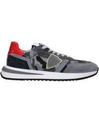 Philippe Model - Sneakers Tropez 2.1 tela para hombre gris/rojo - Lyst