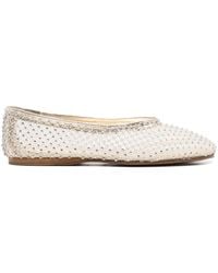 Forte Forte - Strass Mesh Ballerina Schuhe - Lyst
