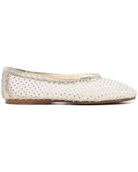 Forte Forte - Strass Mesh Ballerina Schuhe - Lyst