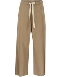 Max Mara - Smmargento Cotton Drawstring Trousers - Lyst