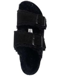 Birkenstock - Arizona Shearling, Suede Leather - Lyst
