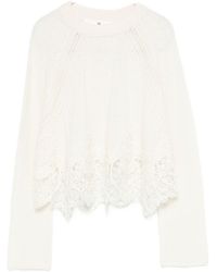 Ermanno Scervino - Lace-Trimmed Sweater - Lyst