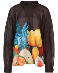Donde Esteban - Salpicon Long Sleeve Silk Shirt - Lyst