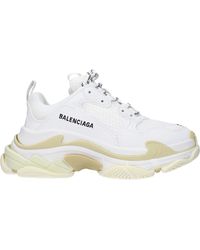 Balenciaga - Sneakers Triple S Donna Tessuto Bianco - Lyst