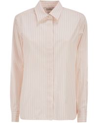 Max Mara - Mxmaccenni Gestreept Poplin Overhemd - Lyst