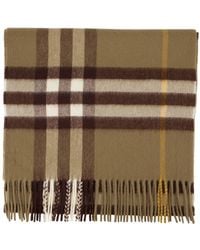 Burberry - Riese Scheck Wolle Khaki - Lyst