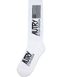 Autry - Socken & Socken Frauen Baumwoll weiß/schwarz - Lyst