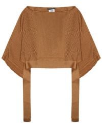 Alberta Ferretti - Knitted Poncho - Lyst