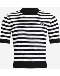 Patou - Cotton Sweater With Striped Pattern - Lyst
