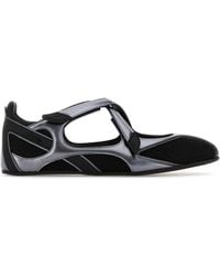 The Attico - Mesh And Leather Ballerinas - Lyst