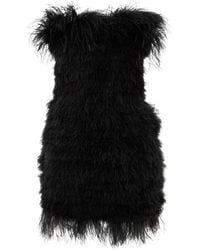 Sportmax - Embroidered Polyester Avocado Mini Dress - Lyst