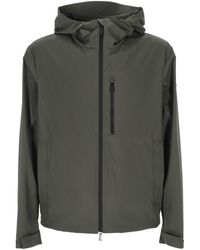 Add - Voeg Een Donkergrijze Windjack Toe Met Kap - Lyst