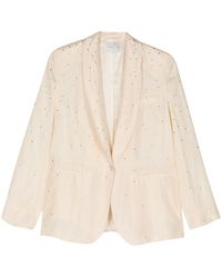 forte_forte - Habotai Silk And Crystals Jacket Clothing - Lyst