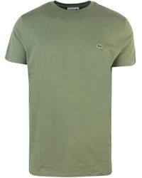 Lacoste - T -shirt In Cotone Pima Verde - Lyst