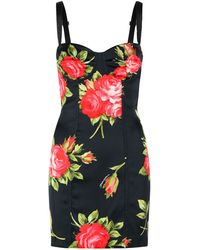 Dolce & Gabbana - Bedrucktes Minikleid - Lyst