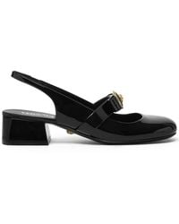 Versace - Gianni Ribbon Patent Leather Pumps - Lyst