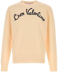 Valentino Garavani - Cream Wool Sweater - Lyst