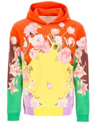 Valentino - Logo -sweatshirt Met Capuchon - Lyst