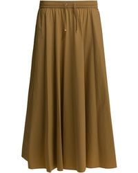 Herno - A-line Midi Skirt Skirts Brown - Lyst