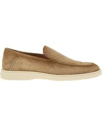 Santoni - Suede Moccasin - Lyst
