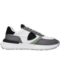 Philippe Model - Sneakers Antibes Herren Stoff weiß/grau - Lyst