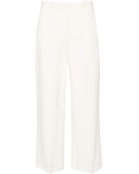 Erika Cavallini Semi Couture - Straight-Leg Cropped Trousers - Lyst