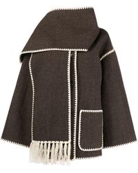 TOTEME - Wool Jacket With Scarf - Lyst