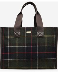 Barbour - Turnberry Tote Tas In Wolmengsel Met Controlepatroon - Lyst