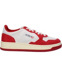 Autry - Sneakers Männer Wildleder Rot/Hellgrau - Lyst