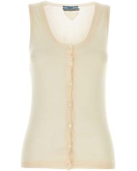 Prada - Skin Cashmere Blend Vest - Lyst