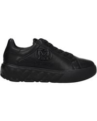 Love Moschino - Liebe Moschino Sneakers Frauen Leder schwarz - Lyst
